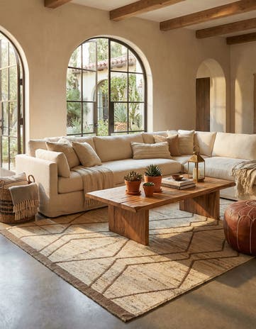 6' 6 x 10' 4 Hand Knotted Moroccan Wool Rug