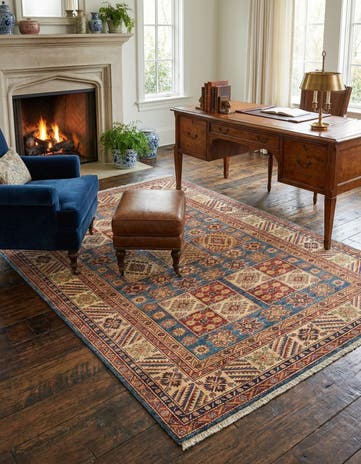 5' 9 x 7' 4 Hand Knotted Kazak Oriental Rug