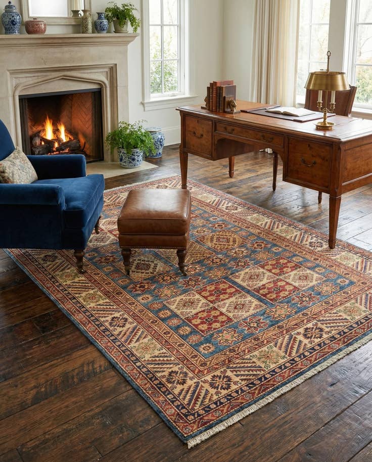 Detail image of 5' 9 x 7' 4 Hand Knotted Kazak Oriental Rug