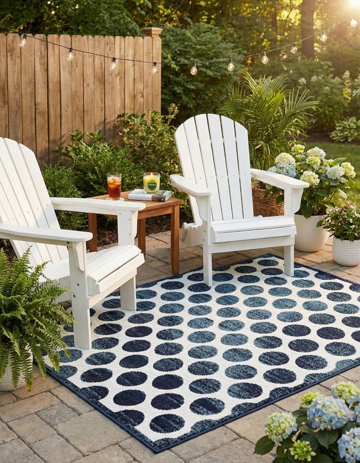 Detail image of 4' x 6'  Washable Sabrina Soto Indoor / Outdoor Rug