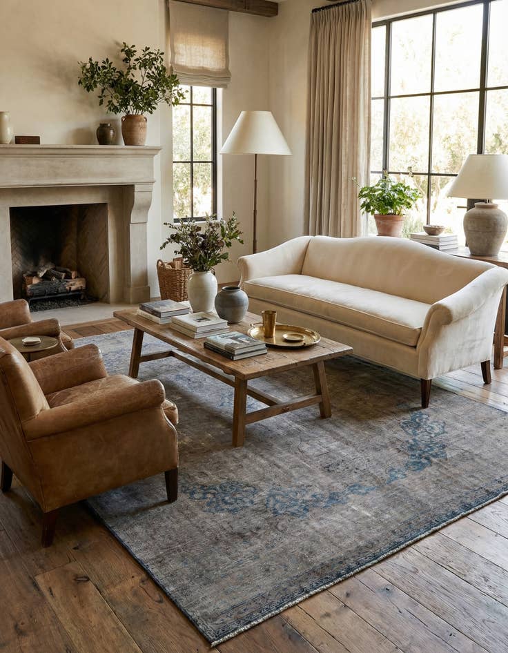 Detail image of 9' 8 x 12' 2  Hand Knotted Ultra Vintage Persian Wool Rug