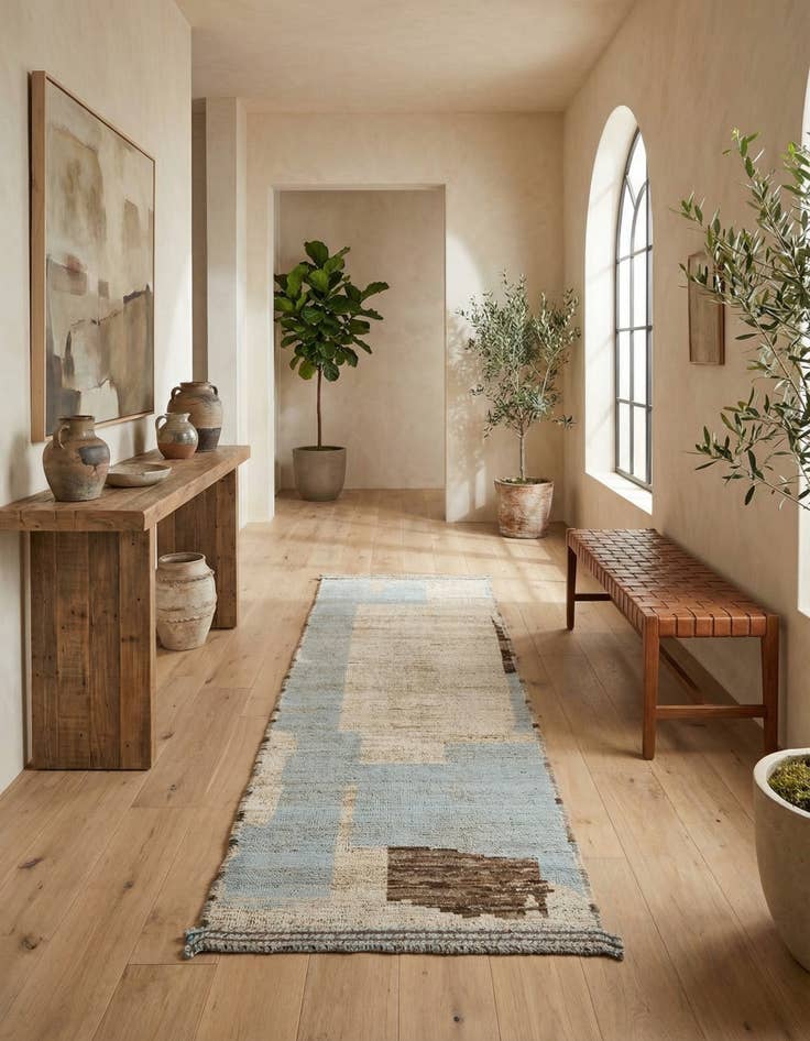 Detail image of  3' 3 x 9' 3  Hand Knotted Beni Marok Rug