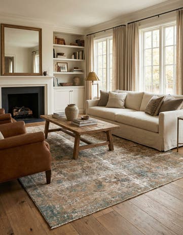 6' x 9' 8 Hand Knotted Ultra Vintage Persian Wool Rug
