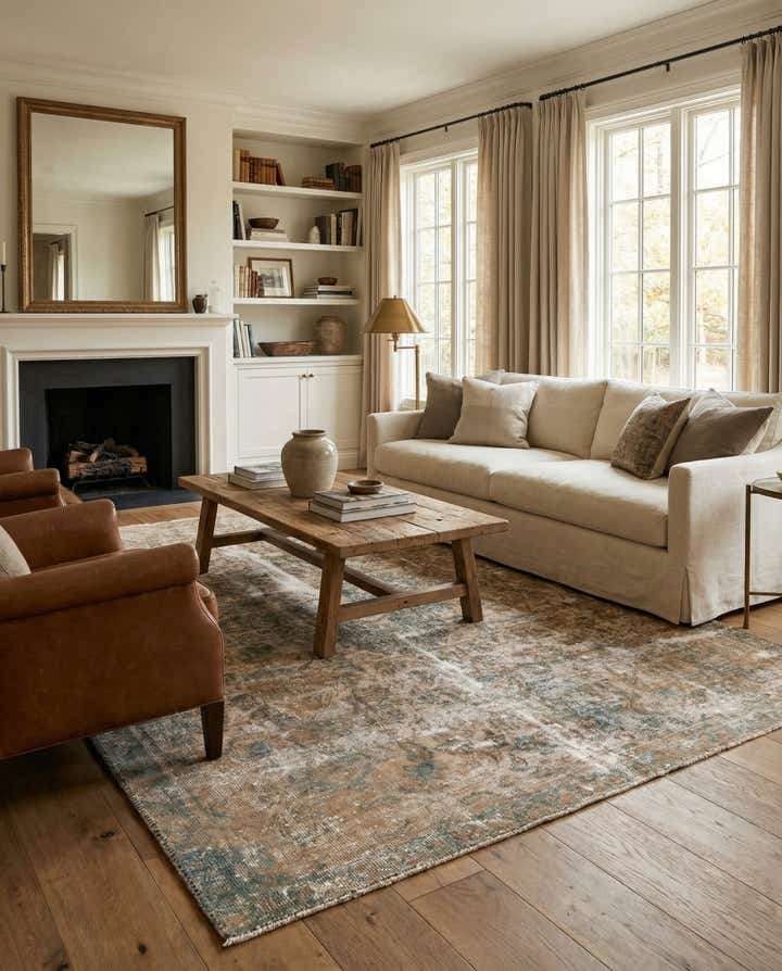 6' x 9' 8 Hand Knotted Ultra Vintage Persian Wool Rug