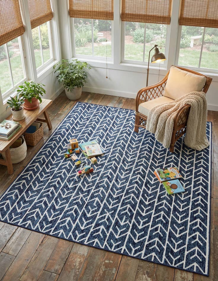Detail image of 8' x 11'  Washable Sabrina Soto Aston Indoor / Outdoor Rug