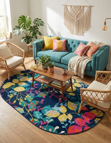 5' 3 x 8' Azalea Oval Rug