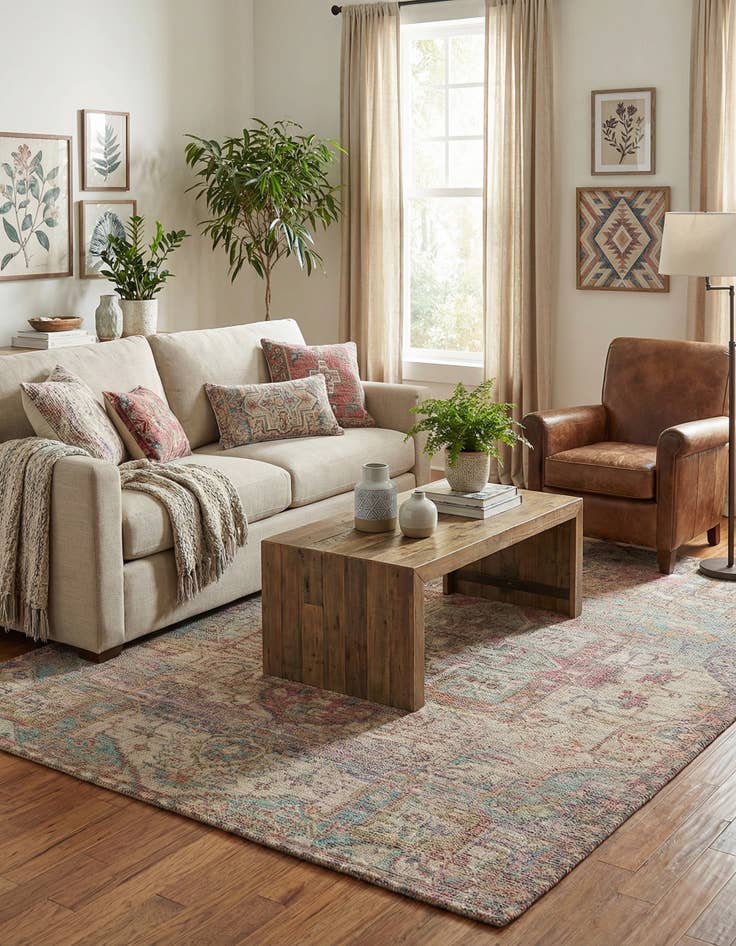 Detail image of 7' 10 x 10' Chenille Jute Rug