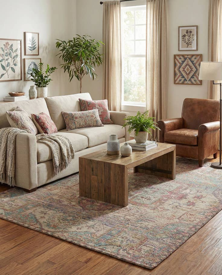 Detail image of 7' 10 x 10' Chenille Jute Rug