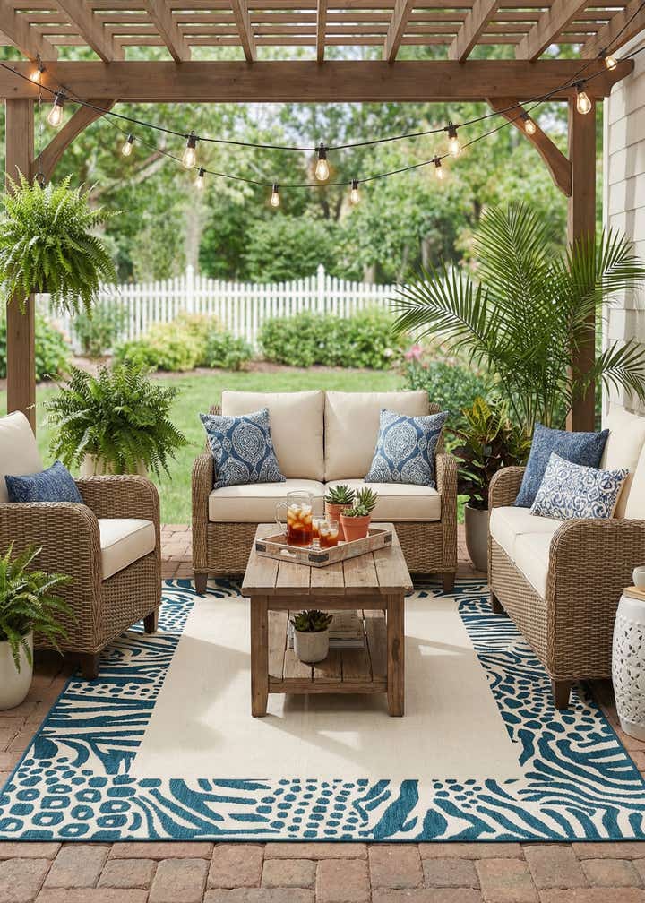 6' x 9' Easy-Clean Safari Indoor / Outdoor Rug