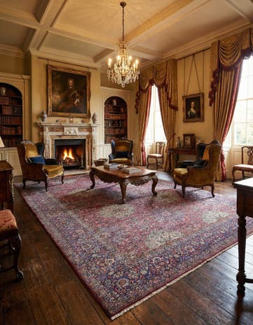16' 3 x 23' 1 Hand Knotted Kerman Persian Wool Rug