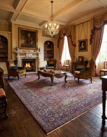 16' 3 x 23' 1 Hand Knotted Kerman Persian Wool Rug