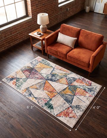 4' x 6' 3 Gemstone Rug