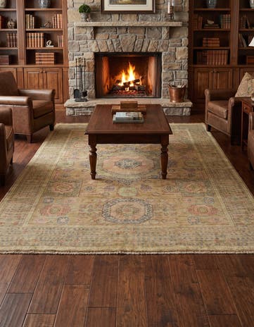 5' 1 x 6' 5 Hand Knotted Mamluk Ziegler Rug