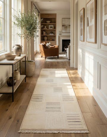 2' 7 x 9' 7 Hand Knotted Darya Wool Runner Rug