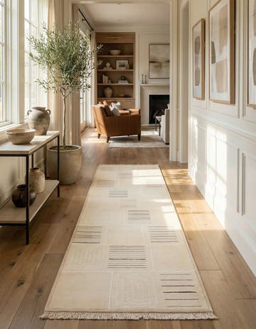2' 7 x 9' 7 Hand Knotted Darya Wool Runner Rug