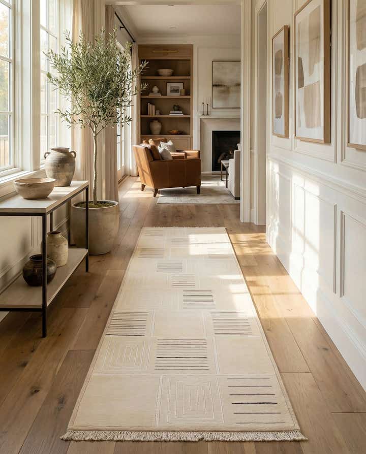 2' 7 x 9' 7 Hand Knotted Darya Wool Runner Rug