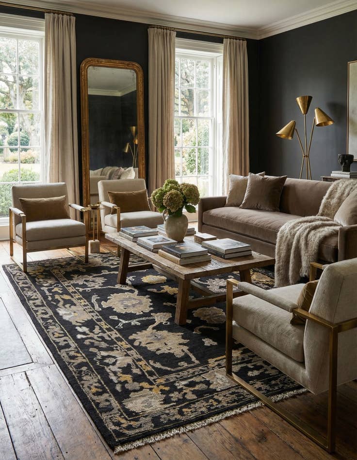 Detail image of 8' 2 x 10' 3  Hand Knotted Oushak Wool Rug