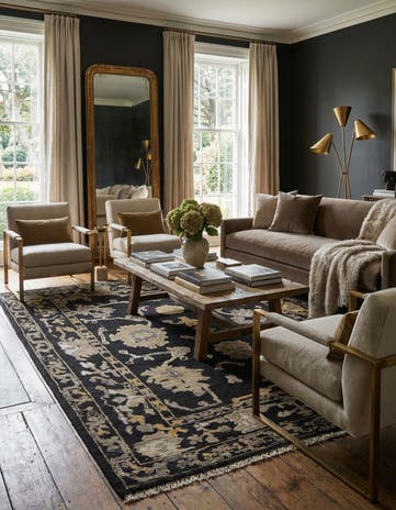8' 2 x 10' 3 Hand Knotted Oushak Wool Rug