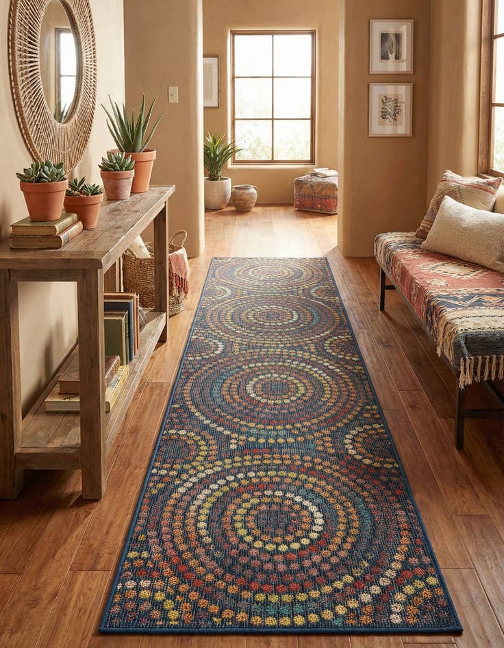 Detail image of 2' 7 x 10'  Washable Baja Indoor / Outdoor Runner Rug