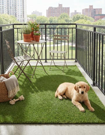 4' x 6' Easy-Clean Grass Indoor / Outdoor Rug