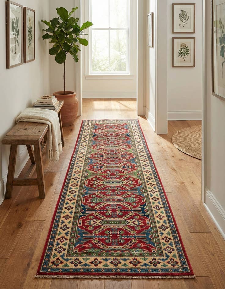 Detail image of 2' 9 x 9' 10  Hand Knotted Kazak Runner Rug