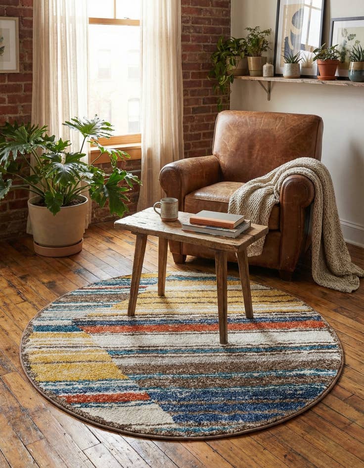 Detail image of 3' 3 x 3' 3 Aramis Round Rug