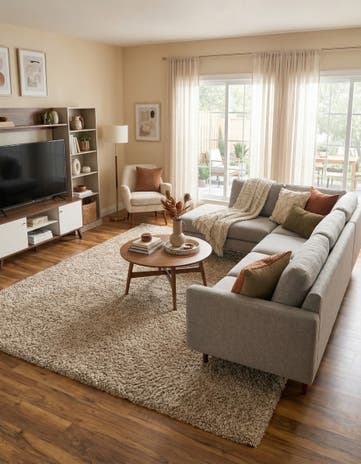 10' x 13' Solid Shag Rug