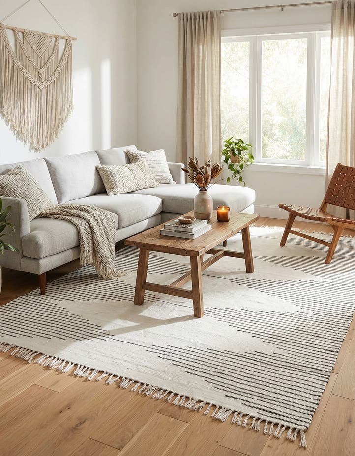 8' x 11' Hand Woven Chindi Cotton Rug