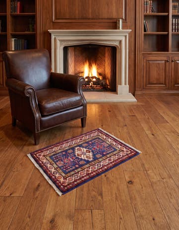 2' x 3' 2 Hand Knotted Kazak Rug