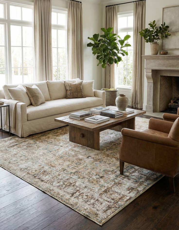 Detail image of  9' 5 x 13'  Hand Knotted Ultra Vintage Persian Wool Rug