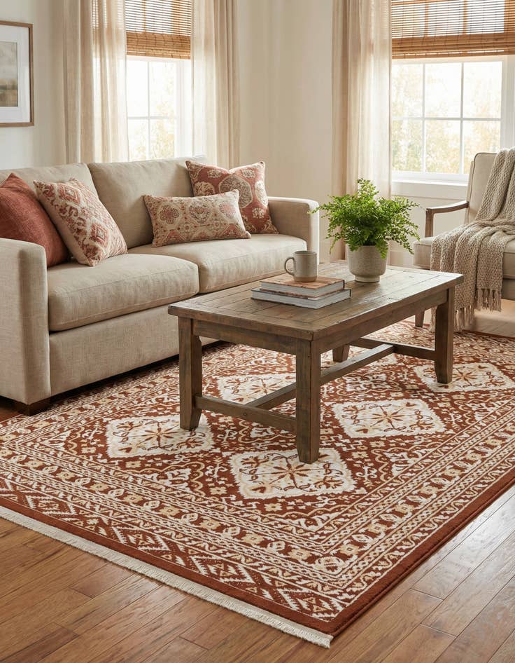 Detail image of 5' 2 x 7' 9 Nain Design Rug