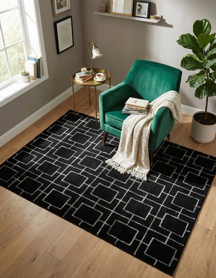 Detail image of  4' x 6'  Marilyn Monroe™ Glam Deco Rug