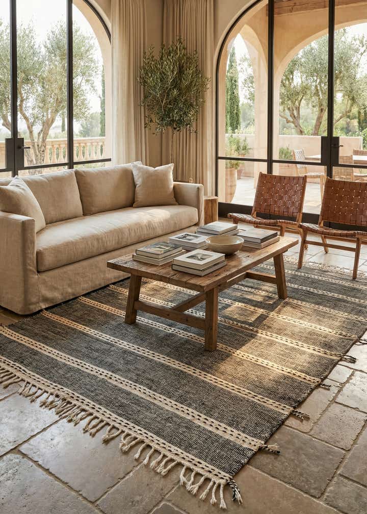 6' 6 x 9' 5 Hand Knotted Moroccan Wool Rug