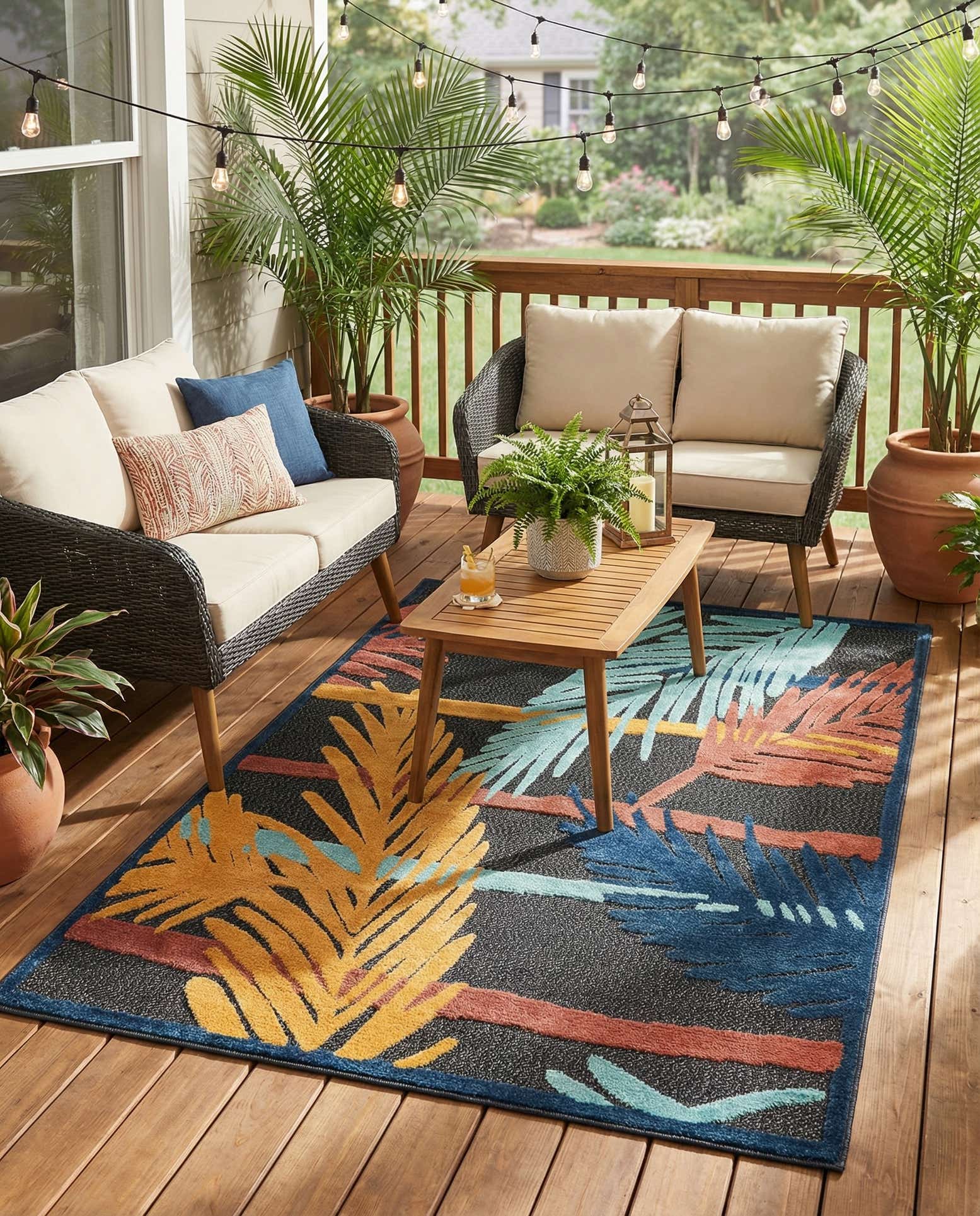 5' 3 x 8' Easy-Clean Belize Indoor / Outdoor Rug