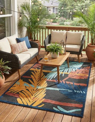 Charcoal Easy-Clean Belize Indoor / Outdoor Rug
