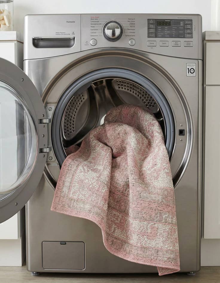 Detail image of 4' x 6'  Washable Traditional Indoor / Outdoor Rug