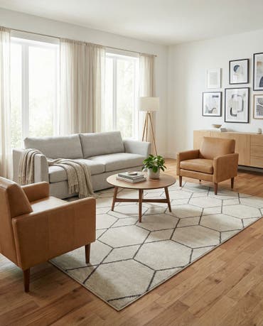  7' x 10' Lattice Frieze Rug