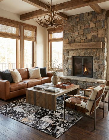 5' 2 x 8' Cowhide Stocks Rug