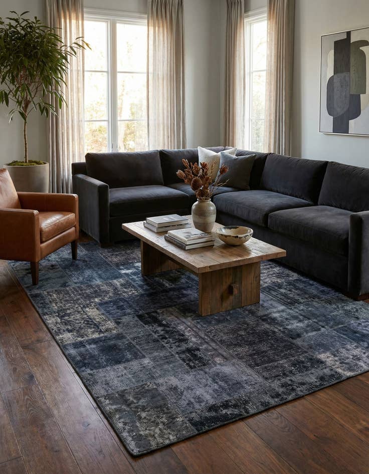 Detail image of 6' x 9'  Hand Knotted Ultra Vintage Persian Wool Rug