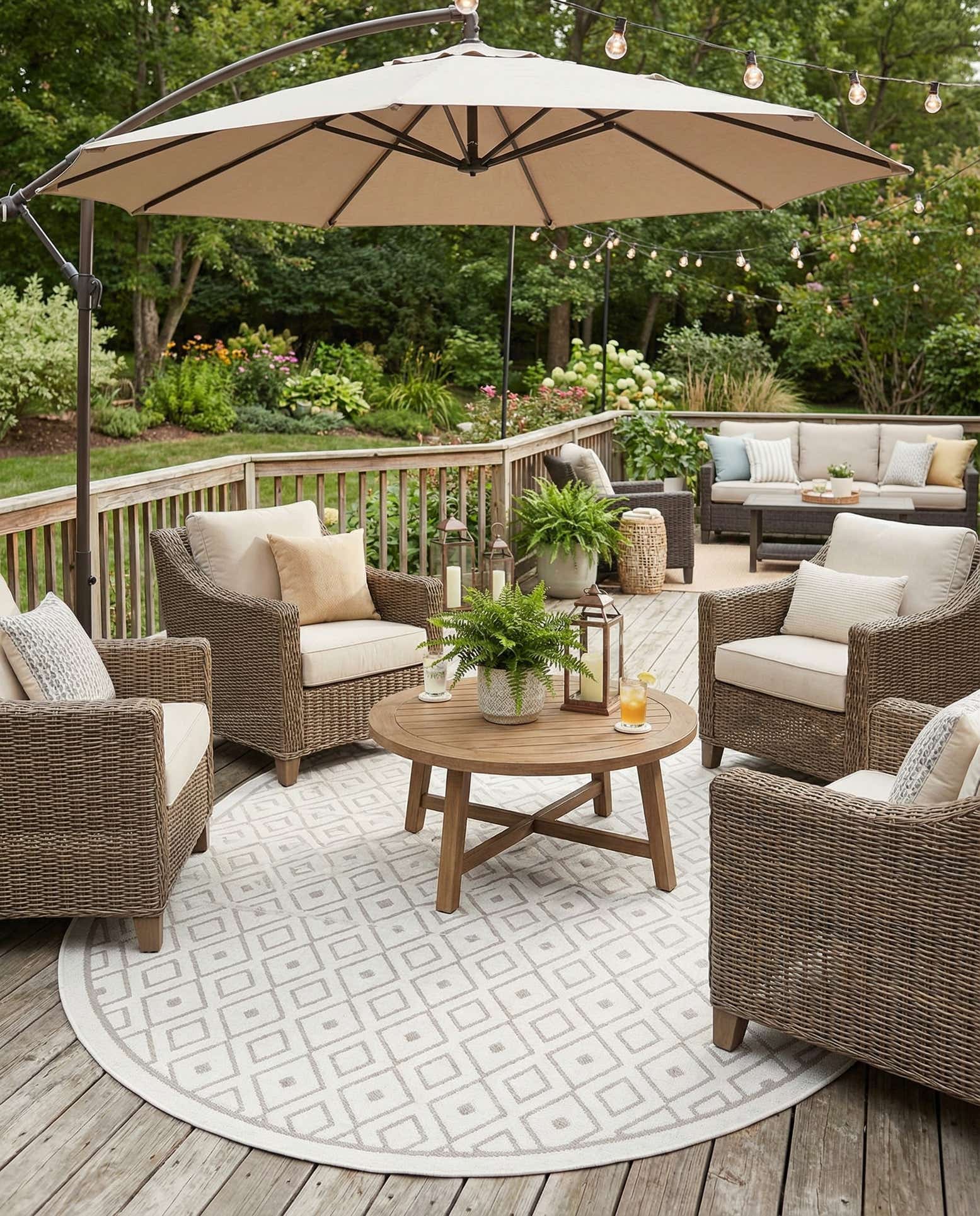 7' 10 x 10' Easy-Clean Lattice Indoor / Outdoor Oval Rug