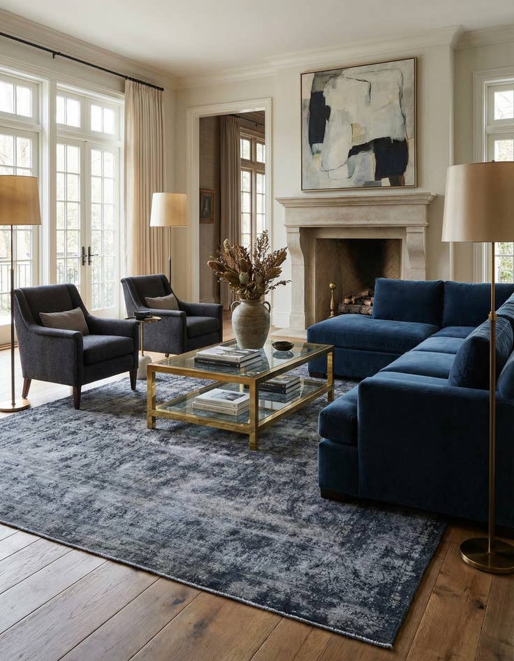 Detail image of 9' 7 x 13' 1 Vintage Royal Wool Rug