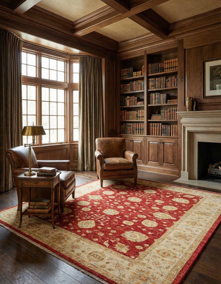 Detail image of  5' 9 x 7' 7 Kaizar Wool Rug