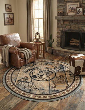 7' 10 x 7' 10 Pioneer Round Rug