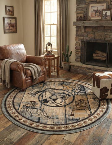 7' 10 x 7' 10 Pioneer Round Rug