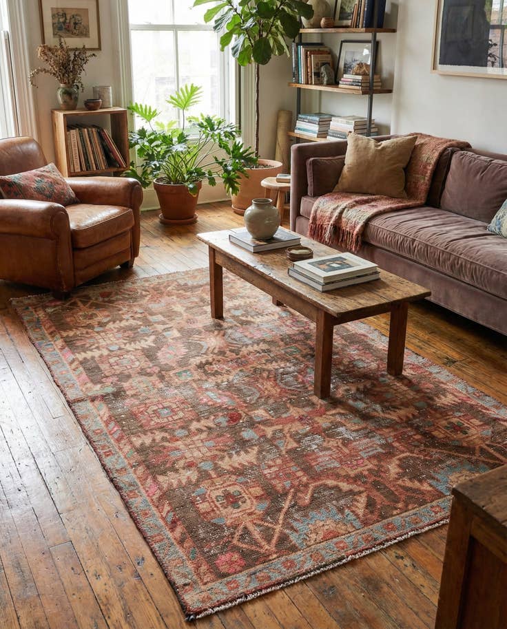 Detail image of 3' 4 x 6' 1 Hand Knotted Ultra Vintage Persian Wool Rug