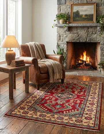 2' 9 x 4' 2 Hand Knotted Kazak Rug