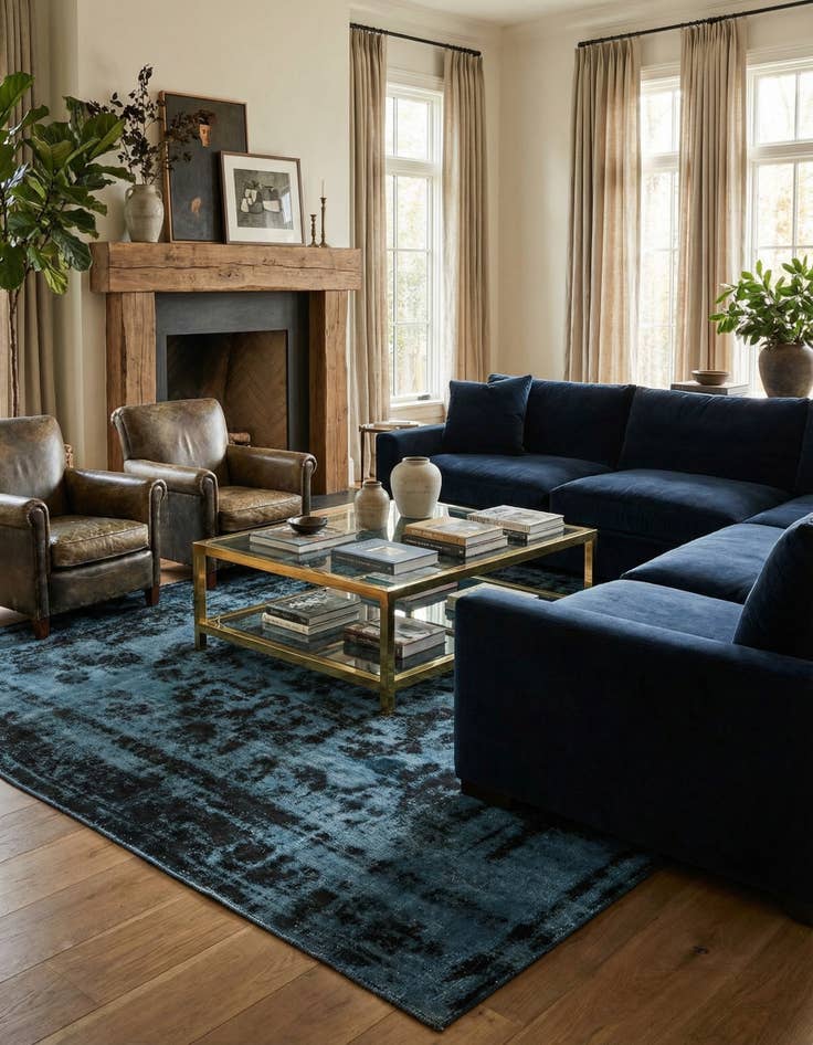 Detail image of 8' x 9' 6  Hand Knotted Ultra Vintage Persian Wool Rug