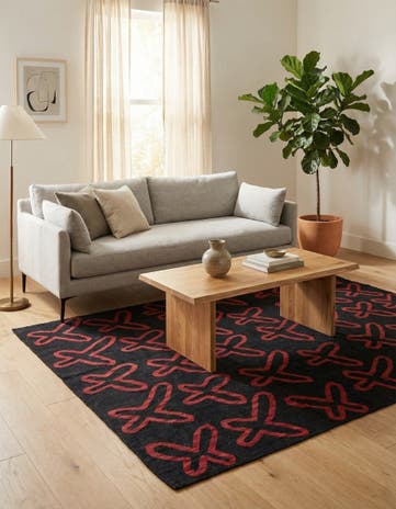 5' 2 x 6' 5 Hand Woven Kilim Modern Wool Rug