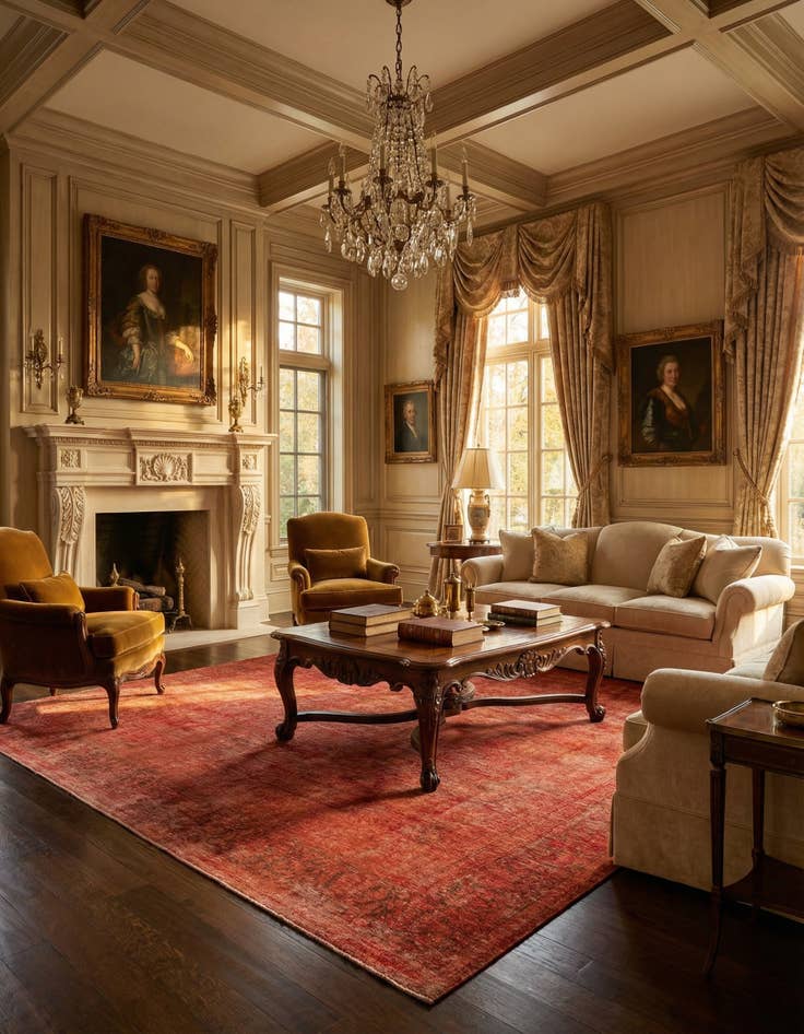 Detail image of 9' 9 x 13' 3 Vintage Royal Wool Rug