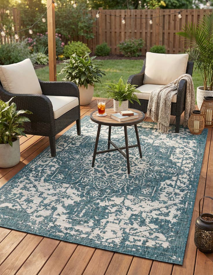Detail image of 4' x 6' Easy-Clean Jill Zarin Dubai Indoor / Outdoor Rug